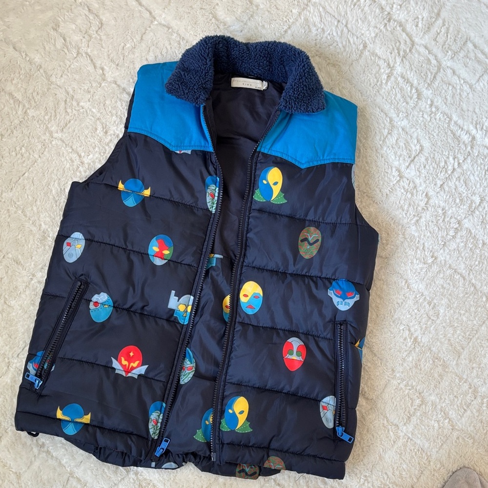 Stella McCartney Kids Vest Reversible Navy Blue Stella Super Heroes